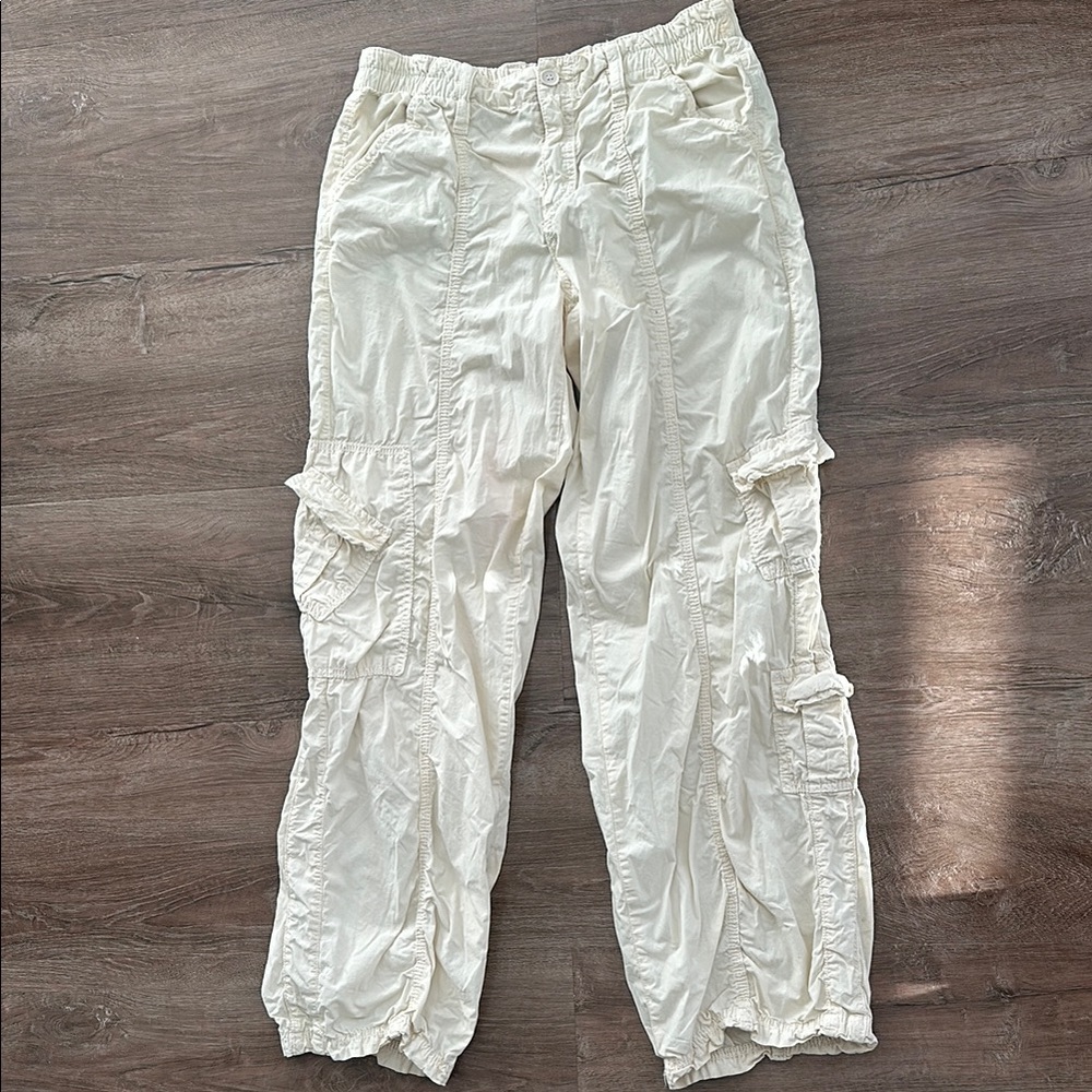 Cream Cargo Pants
